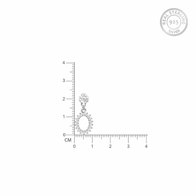 Silver Nikita's Hollow Zircon Drop Studs