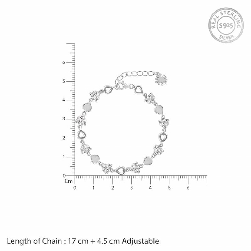 Silver Heart Lock Bracelet Anklet Pendant with Link Chain