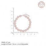 Anushka Sharma Rose Gold Studded Flower Bracelet