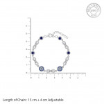 Silver Infinity Evil Eye Bracelet