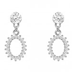 Silver Nikita's Hollow Zircon Drop Studs