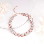 Anushka Sharma Rose Gold Studded Flower Bracelet
