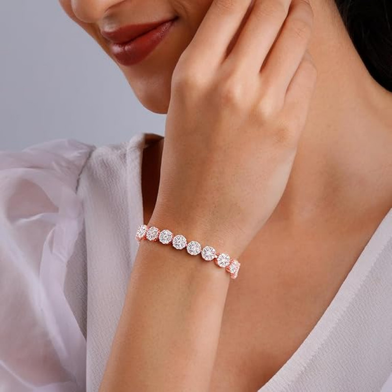 Anushka Sharma Rose Gold Studded Flower Bracelet