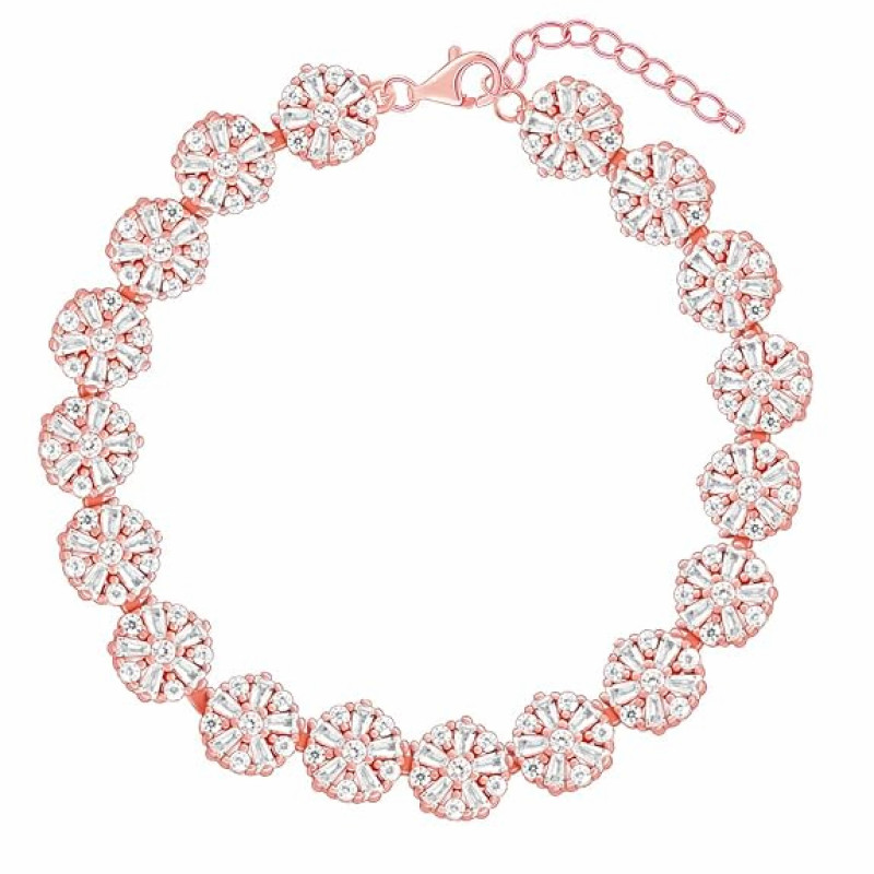 Anushka Sharma Rose Gold Studded Flower Bracelet