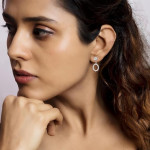 Silver Nikita's Hollow Zircon Drop Studs