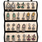 Oxidised Silver Plated Earrings Combo Set With Box for Women & Girls
