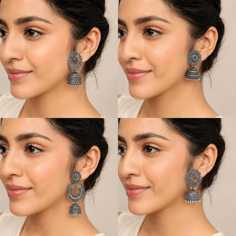 Earrings for women Combo chandbali pear