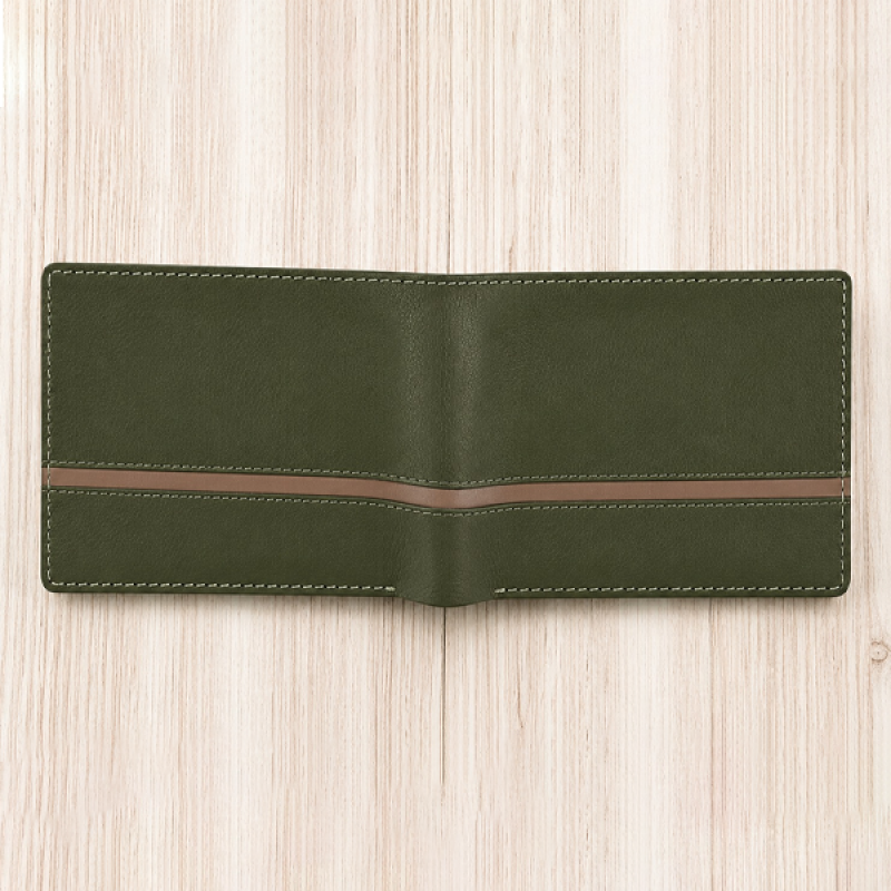 Olive Leather Wallet for Men