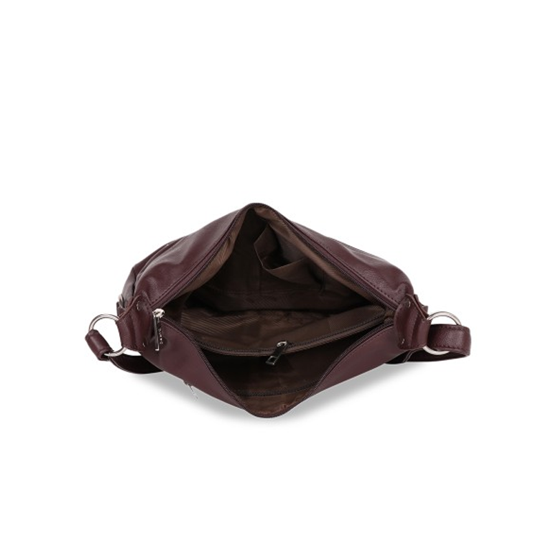 Brown Solid Sling Bag