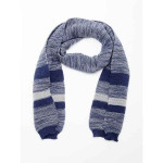 Blue & Grey Beanie With Muffler Set